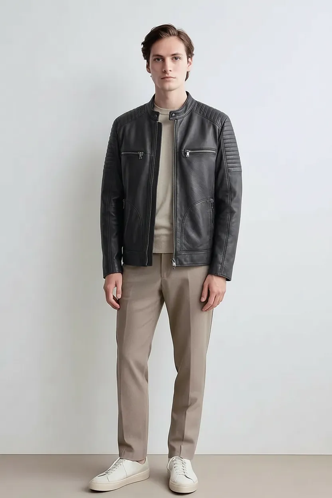 Samu Retro Lederjacke