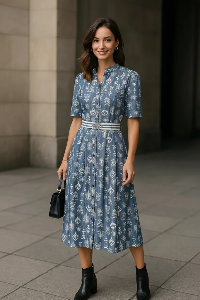 Sommerkleid aus Jacquard