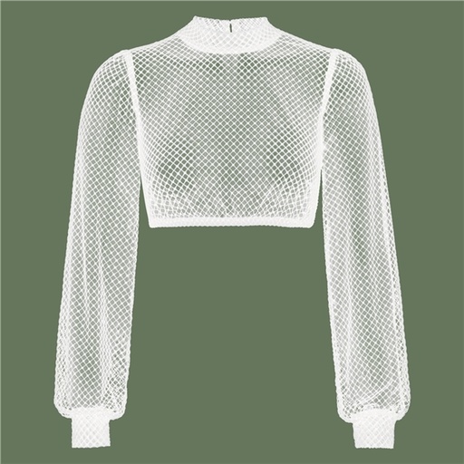 Dirndlbluse langarm mit Spitze
